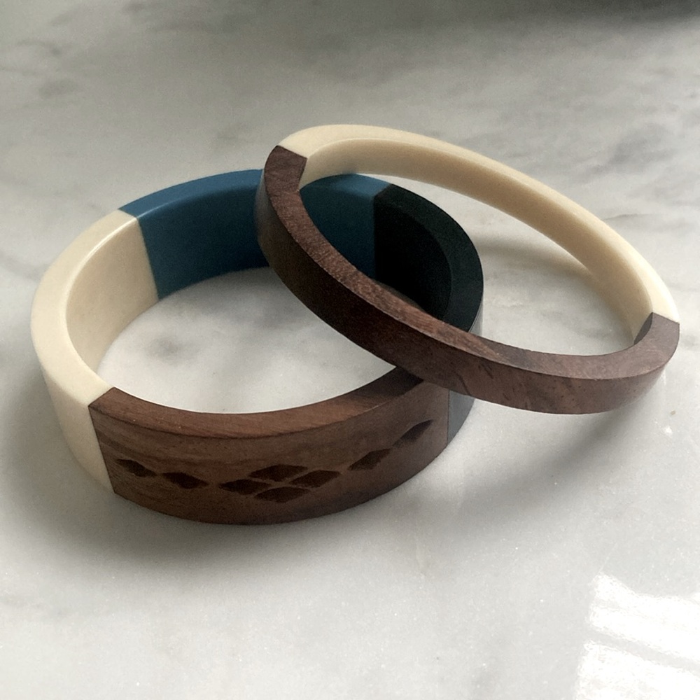 🌻 wooden bangle bracelets